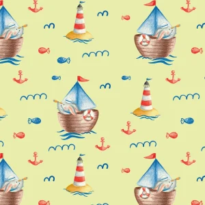 Resma de  25 Folhas de Papel Infantil Sailing Boats C10/302