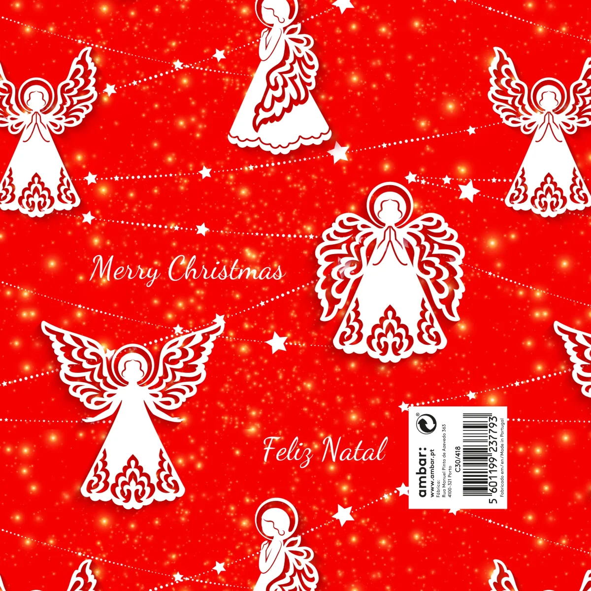 Resma de 25 Folhas de Papel Natal Herald Angels C30/418